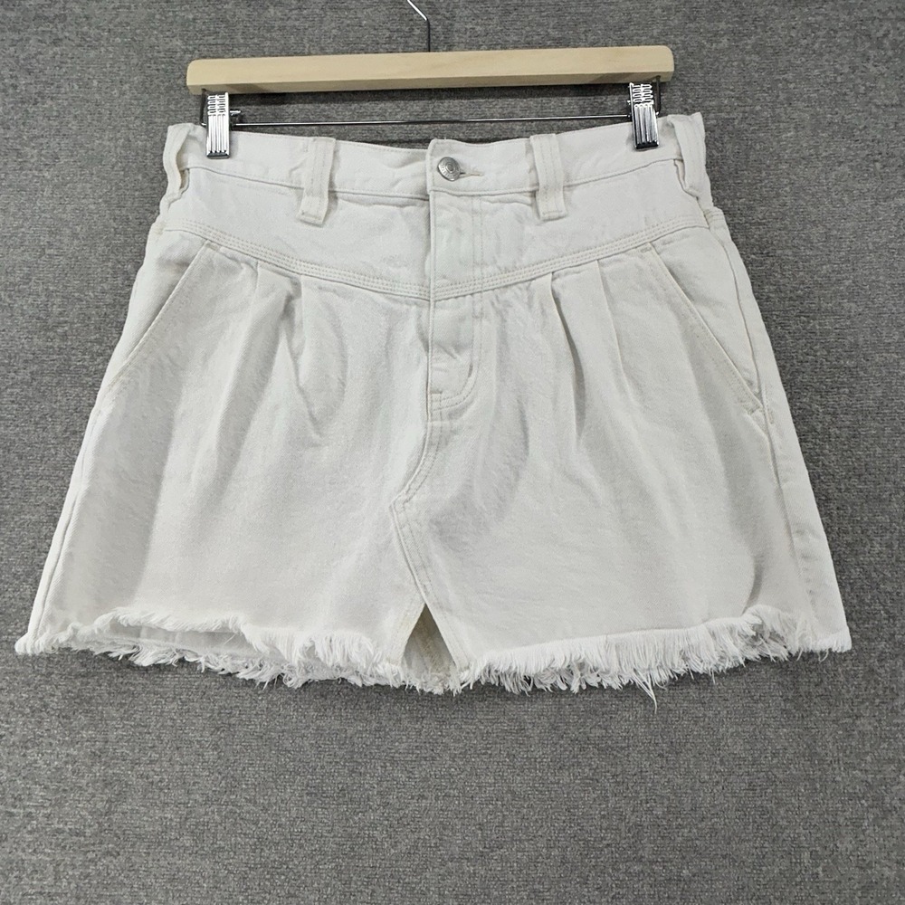 We The Free Mini Skirt Women Size 29 White Denim Casual Pockets